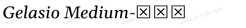 Gelasio Medium字体转换